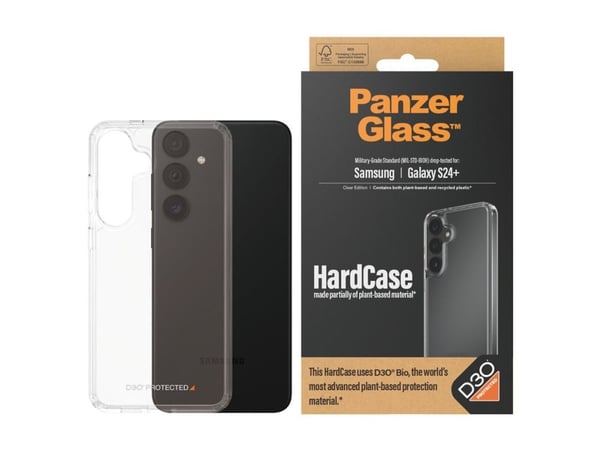 PanzerGlass HardCase - Clear Edition - baksidedeksel for mobiltelefon - MagSafe-samsvar - D3O Bio, plastikk - gjennomsiktig - for Samsung Galaxy S24+