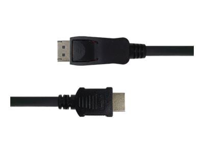 Deltaco DisplayPort / HDMI -kaapeli, 1 m, musta, 1 m, DisplayPort, HDMI, Uros, Uros, Suora