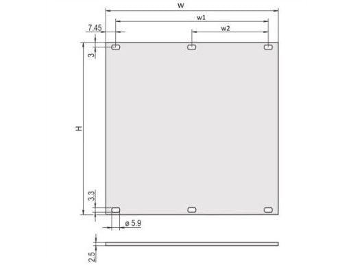 SCHROFF frontpanel 2U 28HP AN/CR - racketilbehør (30847458)