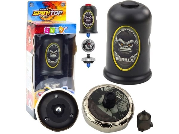 LeanToys sett kasteapparat med flygende skive gorilla svart LEAN Toys