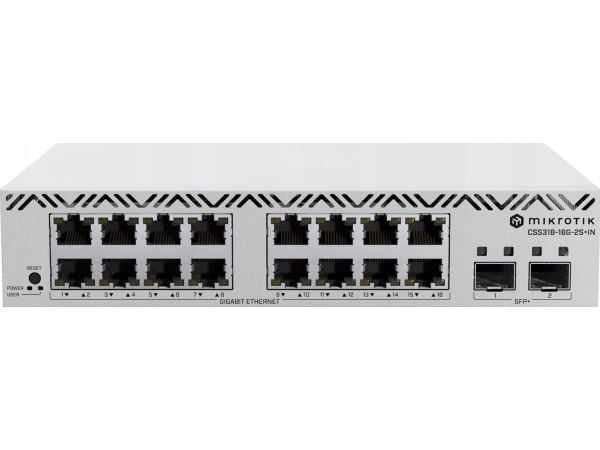 MikroTik Cloud Smart -kytkin SwitchOS-pöytäkotelolla | CSS318-16G-2S+IN