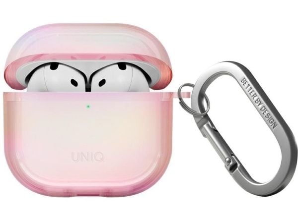 Uniq-etu i UNIQ Iridescia til AirPods 4, rosa prisme