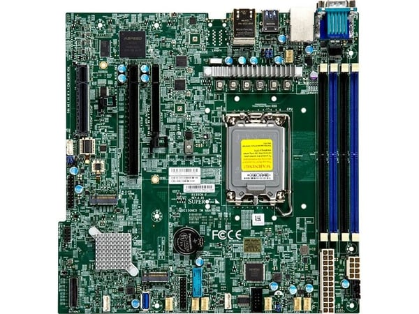 SUPERMICRO X13SCH-F - Hovedkort - micro ATX - Intel Xeon E-2400 - LGA1700-sokkel - C266 Chipset - USB 3.2 Gen 1 - 2 x Gigabit LAN - innbygd grafikk
