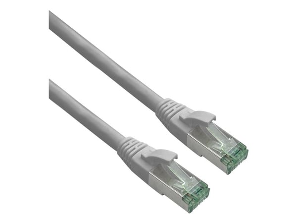Helos GRS-sertifisert Cat 6a patchkabel med Cat 7 råkabel TPE grå 20,0m