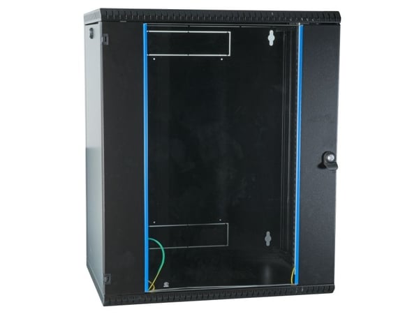 EFB Elektronik 691715VTS.45, Väggmonterad rack, 15U, 50 kg, Knapplås, Svart