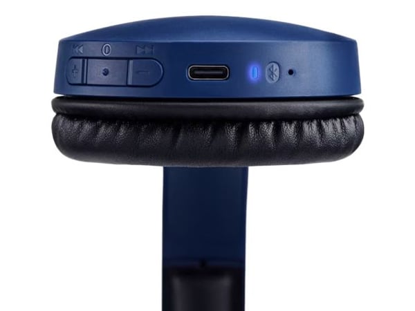 Panasonic RB-HF630BE - Hodetelefoner med mikrofon - on-ear - Bluetooth - trådløs - blå