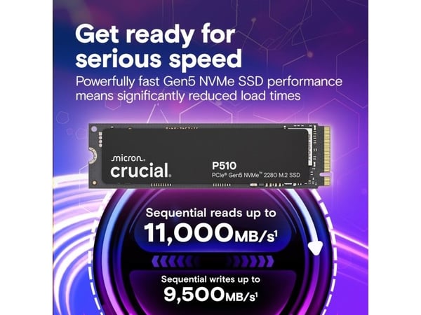 Avgjørende? P510 2TB PCIe Gen5 NVMe 2280 M.2 SSD NVMe M.2