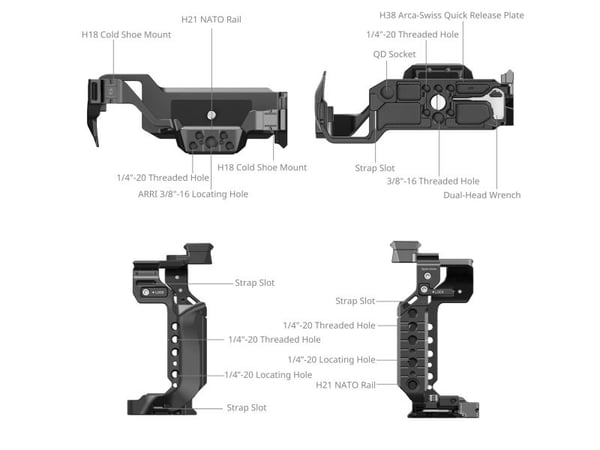 SmallRig 4902, 184,4 mm, 59,7 mm, 118,8 mm, 164 g, 180 mm, 138 mm