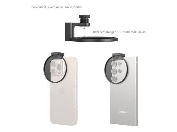 SmallRig 5174, Adapter til objektiv, Sort, Aluminium, Silikon, Universel, 75 mm, 70 mm