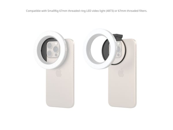 SmallRig 5174, Adapter til objektiv, Sort, Aluminium, Silikon, Universel, 75 mm, 70 mm