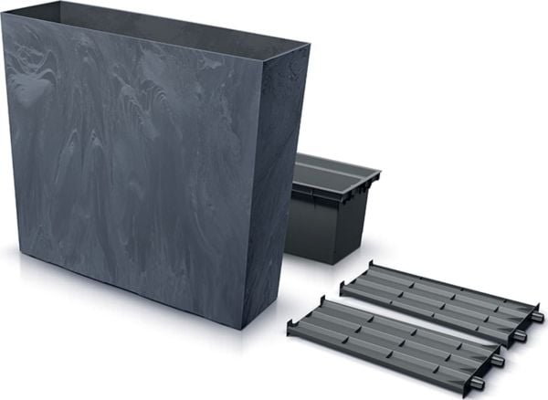 " Prosperplast-kasvattamo URBI CASE TOWER BETON EFFECT DUC800TE - antrasiitti