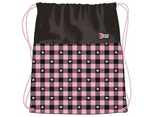 shoe bag pink checkered