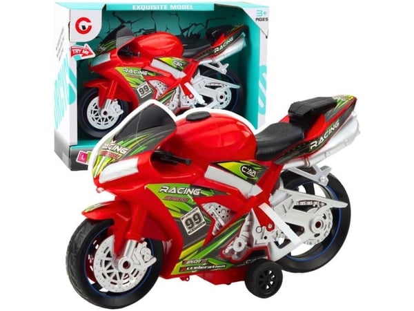 LeanToys motorisert løpskjøretøy/racer med lys og lyd, rød LeanToys motorisert løpskjøretøy/racer med lys og lyd, rød