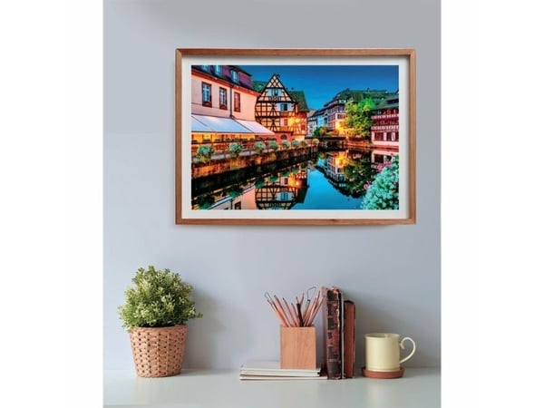 Clementoni Puzzle 500 element i kompakt Strasbourg gamleby
