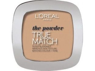 L’Oréal Paris Make-Up Designer True Match Powder W5 Golden Sand, W5, Gold Sand, Beige, Burk, Självtorkning, Pressat puder
