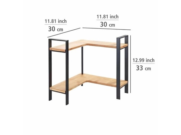 Wenko Hjørne kjøkkenhylle LOU, 2 plan, 30 x 33 x 30 cm, WENKO