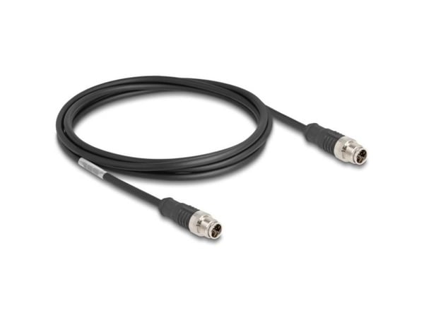 Delock M12 kabel X-kodet 8 pins hann til hann PVC 2 m