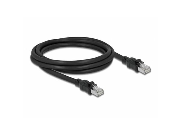 Delock - Koblingskabel - RJ-45 (hann) til RJ-45 (hann) - 2 m - 7.7 mm - foliebelagt uskjermet tvinnet kabelpar (F/UTP) - CAT 6a - halogenfri, forms...