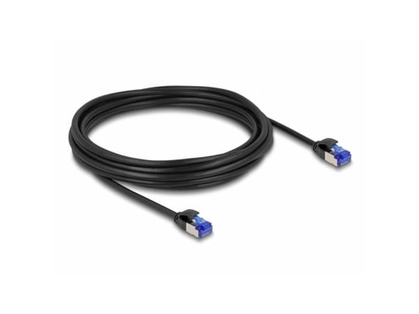 Delock RJ45 verkkokaapeli Cat.6A S/FTP Slim 5 m musta