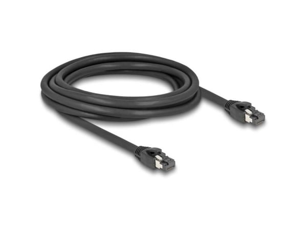 Delock - Nettverkskabel - RJ-45 (hann) til RJ-45 (hann) - 3 m - 7.5 mm - SFTP, PiMF - CAT 8.1 - halogenfri, uten hindringer, up to 40 Gbps data tra...
