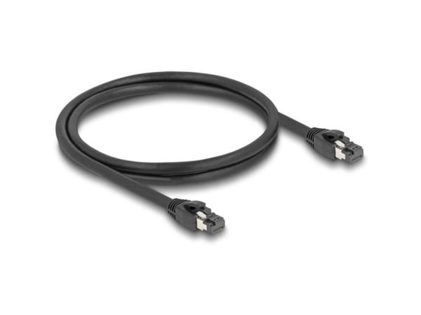 Delock RJ45 nettverkskabel Cat.8.1 S/FTP 1 m til 40 Gbps svart