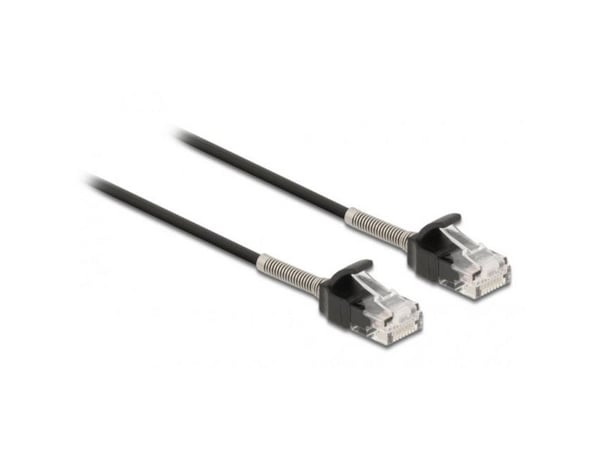 Delock - Nettverkskabel - RJ-45 (hann) til RJ-45 (hann) - 3 m - UTP - CAT 6a - formstøpt, uten hindringer - svart