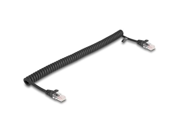 Delock RJ45 kierrekaapeli uros uros Cat.5e 1 m musta