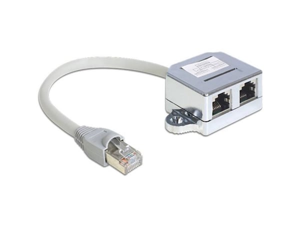 DeLOCK 65441, 0,15 m, RJ-45, 2 x RJ-45, Harmaa