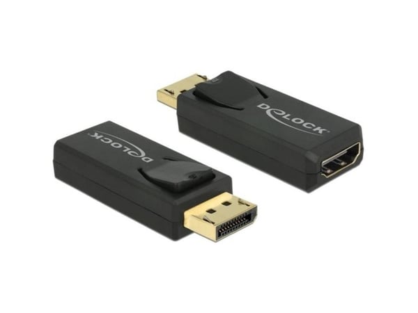 Delock - Video adapter - DisplayPort hann til HDMI hunn - svart - 4K-støtte