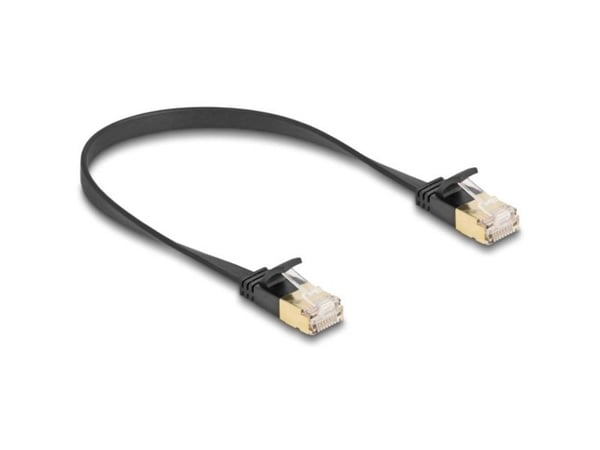 DeLOCK 80343, 0,3 m, Cat7, U/FTP (STP), RJ-45, RJ-45, musta
