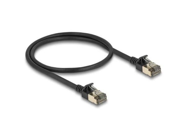 DeLOCK 80338, 0,5 m, Cat8.1, F/FTP (FFTP), RJ-45, RJ-45, musta