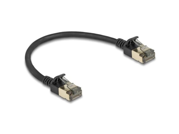 DeLOCK 80337, 0,25 m, Cat8.1, F/FTP (FFTP), RJ-45, RJ-45, musta