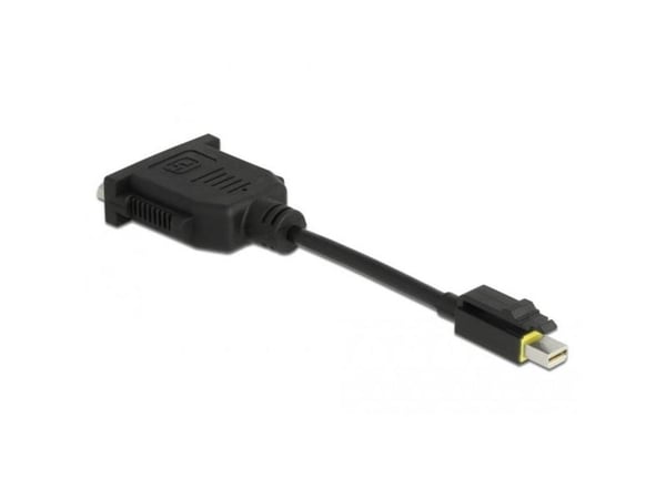 Delock - Video adapter - enkeltlenke - Mini DisplayPort (hann) låst til DVI-I (hunn) - DisplayPort 1.1 - 15 cm - halogenfri - svart