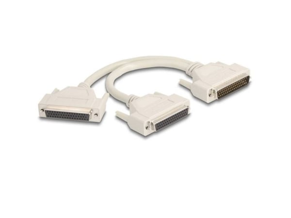 Delock - Seriell splitter - DB-50 (hann) til DB-50 (hunn) - 30 cm - tommelskruer - beige