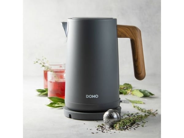 Domo Wood You, 1,7 l, 2200 W, Grå, Vannivåindikator, Overopphetingsbeskyttelse, Trådløs