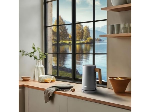 Domo Wood You, 1,7 l, 2200 W, Grå, Vannivåindikator, Overopphetingsbeskyttelse, Trådløs