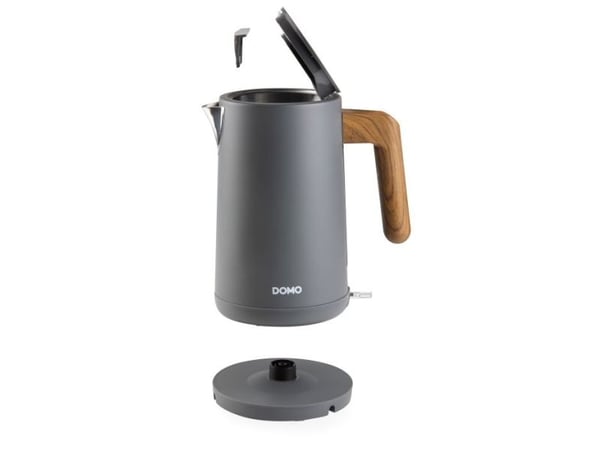 Domo Wood You, 1,7 l, 2200 W, Grå, Vannivåindikator, Overopphetingsbeskyttelse, Trådløs