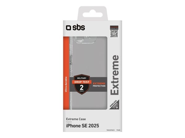 SBS Extreme X2, Suojus, Apple, iPhone 16e, 15,5 cm (6.1"), Läpinäkyvä