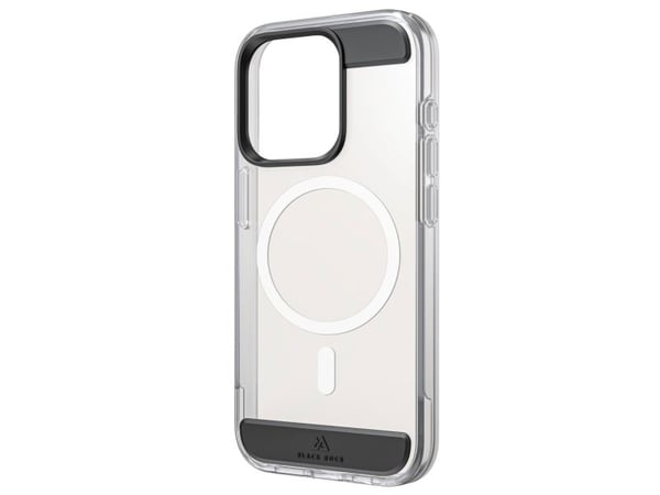 Black Rock Mag Air Protection, Etui, Apple, iPhone 15 Pro, 15,5 cm (6.12"), Sort, Gjennomsiktig