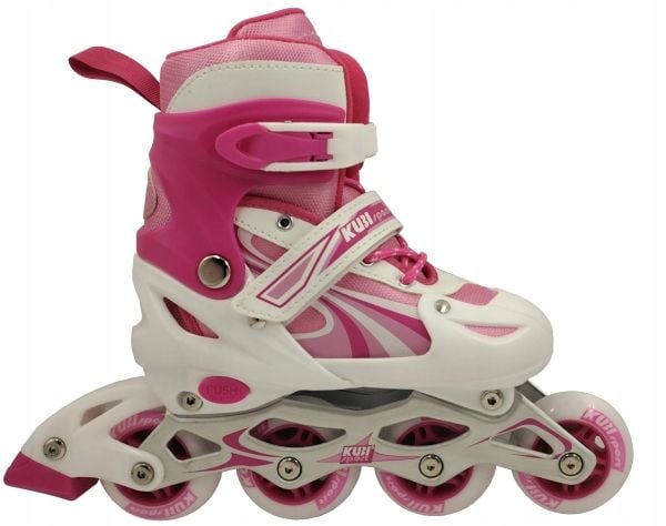 Vizari rullskridskor för barn justerbara rosa KUBISPORT stl. 31-34