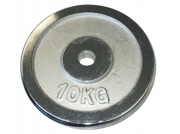 CorbySport vektplate i krom til treningsstenger KUBISPORT 10 kg 30 mm