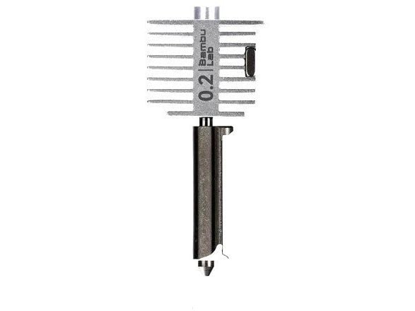 Ruostumattomasta teräksestä valmistetulla suuttimella varustettu kuumennuspää Bambu Labin A1-sarjan tulostimille - 0,2 mm} Ruostumattomasta teräksestä valmistetulla suuttimella varustettu kuumennuspää Bambu Labin A1-sarjan tulostimille - 0,2 mm}