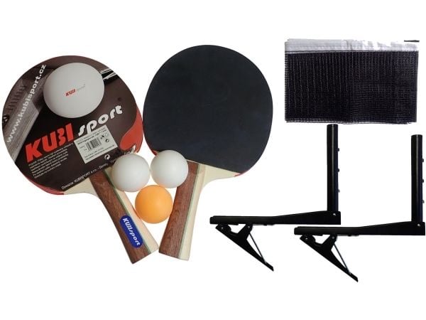 inSPORTline KUBISPORT 3-i-1 sett til bordtennis (rackets, baller, nett)