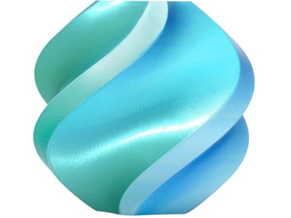 BambuLab filament PLA Silk Dual Color 1,75 mm 1 kg - med gjenbrukbar spole - Blue Hawaii