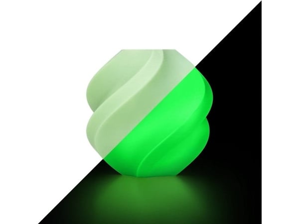 BambuLab filament PLA Glow 1,75 mm 1 kg (Glow Green) inkl. gjenbrukbar spole BambuLab filament PLA Glow 1,75 mm 1 kg (Glow Green) inkl. gjenbrukbar spole