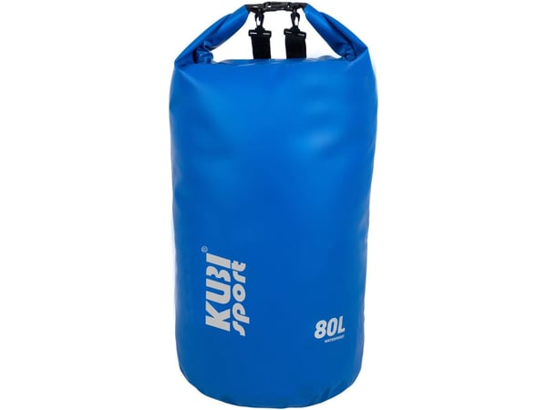 Verk vanntett sekk/pose til båt kajakk 80 l blå KUBISPORT
