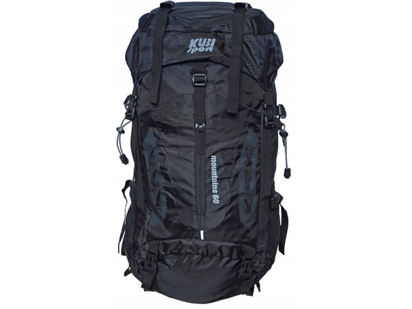 Tursekk Dame Herre Svart Romslig KUBISPORT 60 L