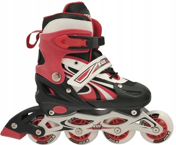 Spokey KUBISPORT justerbara barnrullar, röd, stl 39-42