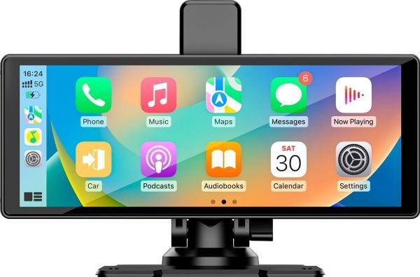 Kruger&Matz bilradio multimedie-stasjon 10" | Android Auto, Apple CarPlay med DVR og ryggekamera