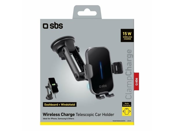 SBS TESUPEXTWIR15W, Mobile phone/Smartphone, Active holder, Car, Black